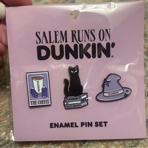 Dunkin' Donuts Commemorative 2025 Salem, MA Halloween Pin Set